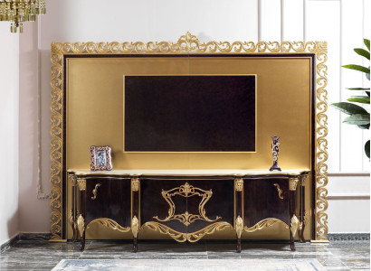 TV stand sideboard TV cabinet lowboard wood gold living room table luxury